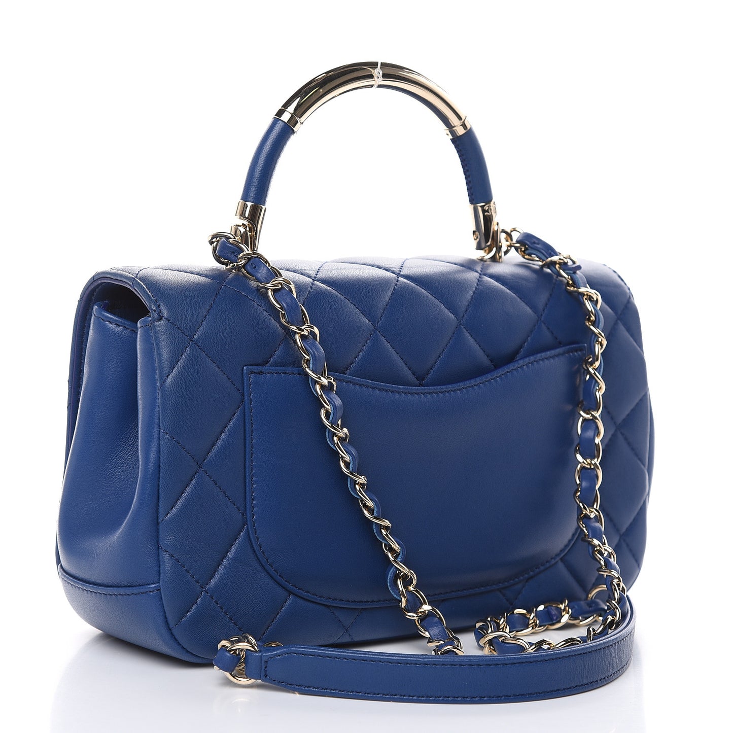 Lambskin Small Carry Chic Flap Blue