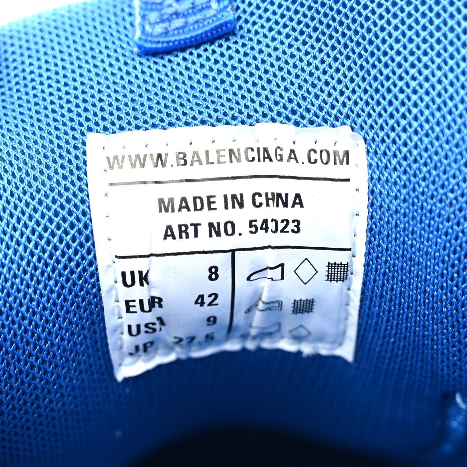 Balenciaga Mesh Nylon Uni-Matte Mens Track Sneakers 42 Screen Blue 8 of 9