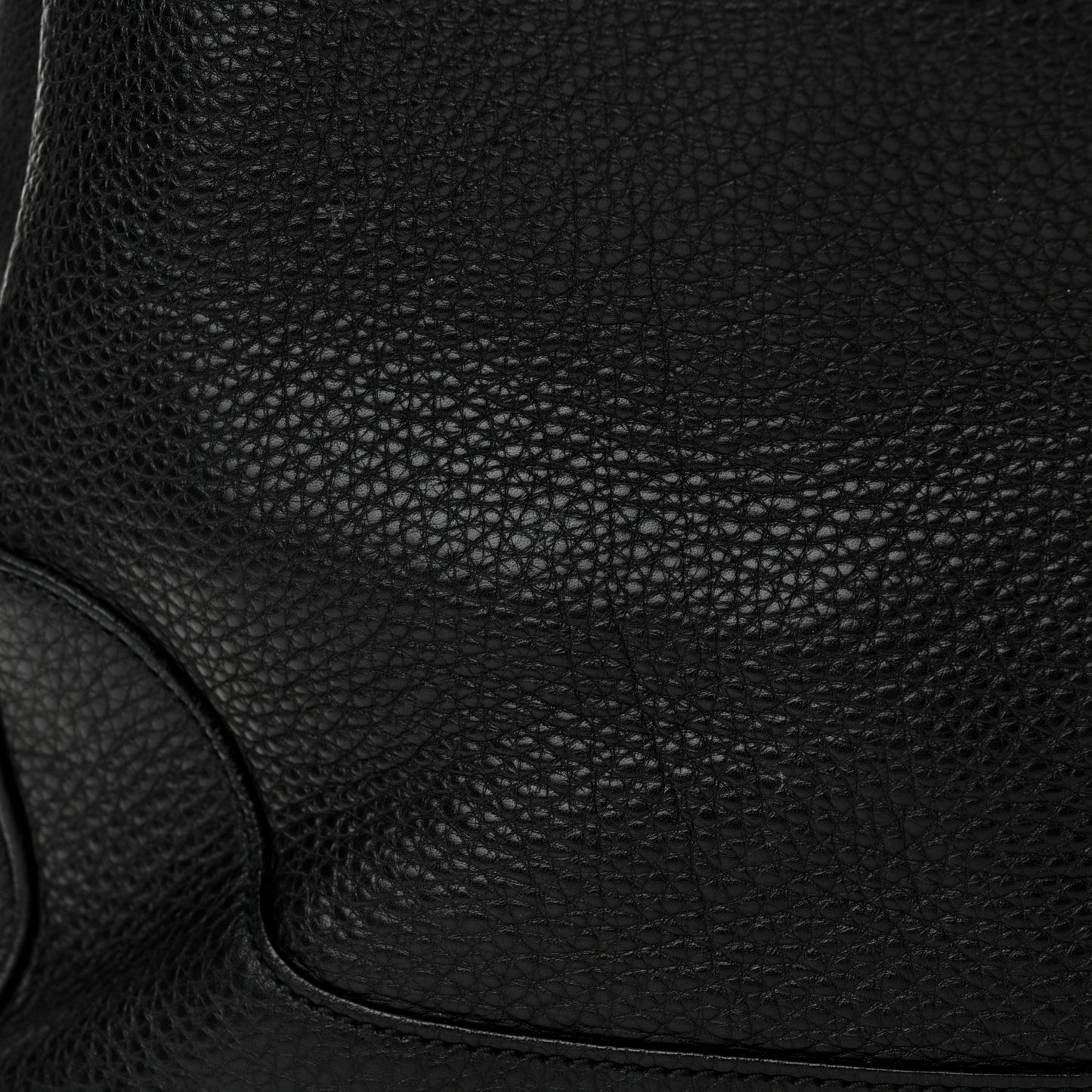 Pebbled Calfskin Medium Diana Bamboo Shoulder Bag Black