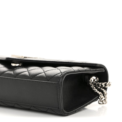 Saint Laurent Grain De Poudre Textured Mixed Matelasse Triquilt Small Monogram Satchel Black 10 of 13