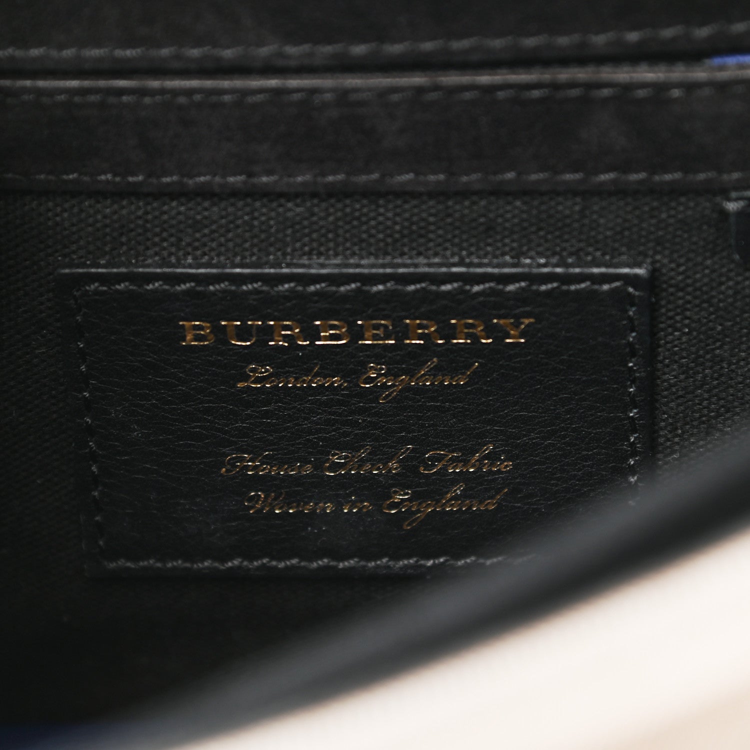 Burberry Derby Calfskin House Check Small Macken Crossbody Bag Ink Blue 6 of 12