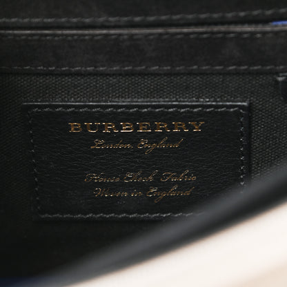Burberry Derby Calfskin House Check Small Macken Crossbody Bag Ink Blue 6 of 12