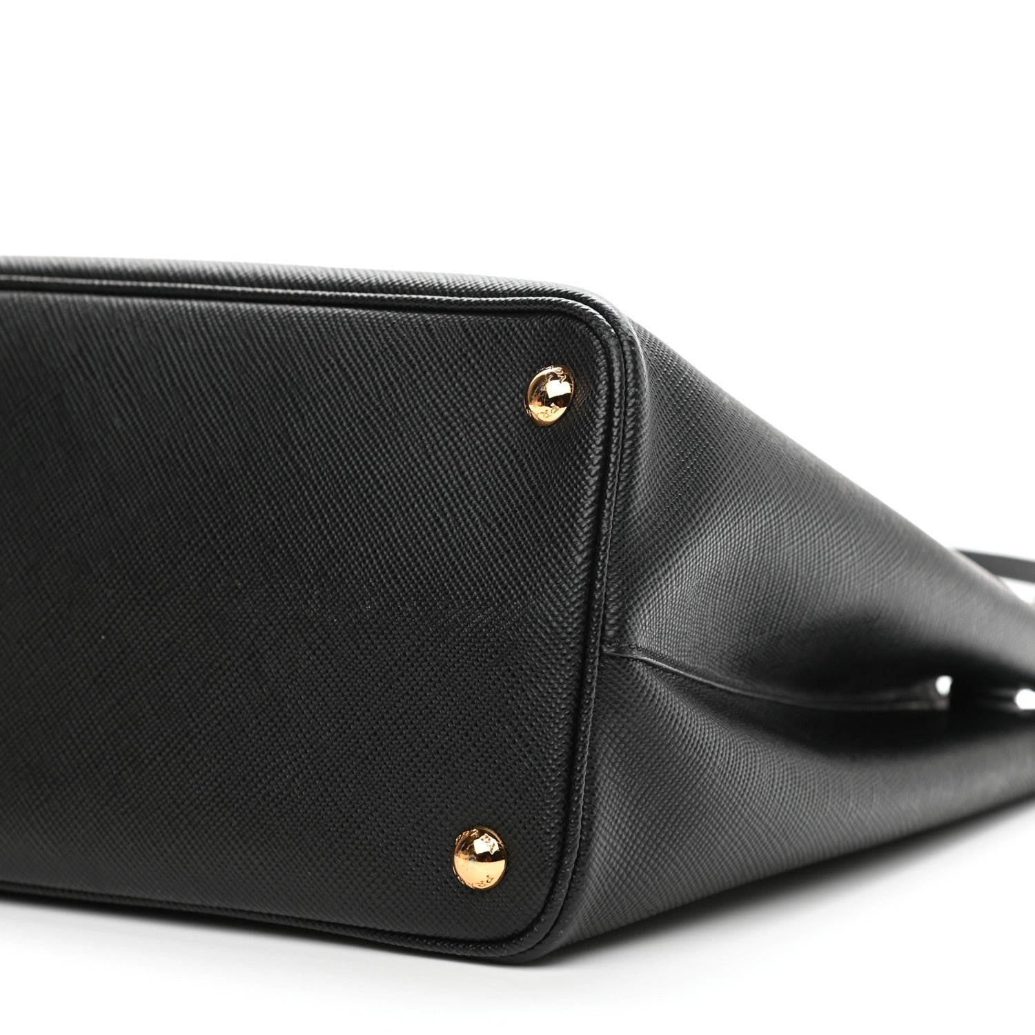 Prada Saffiano Cuir Medium Double Bag Black Fuoco 9 of 14