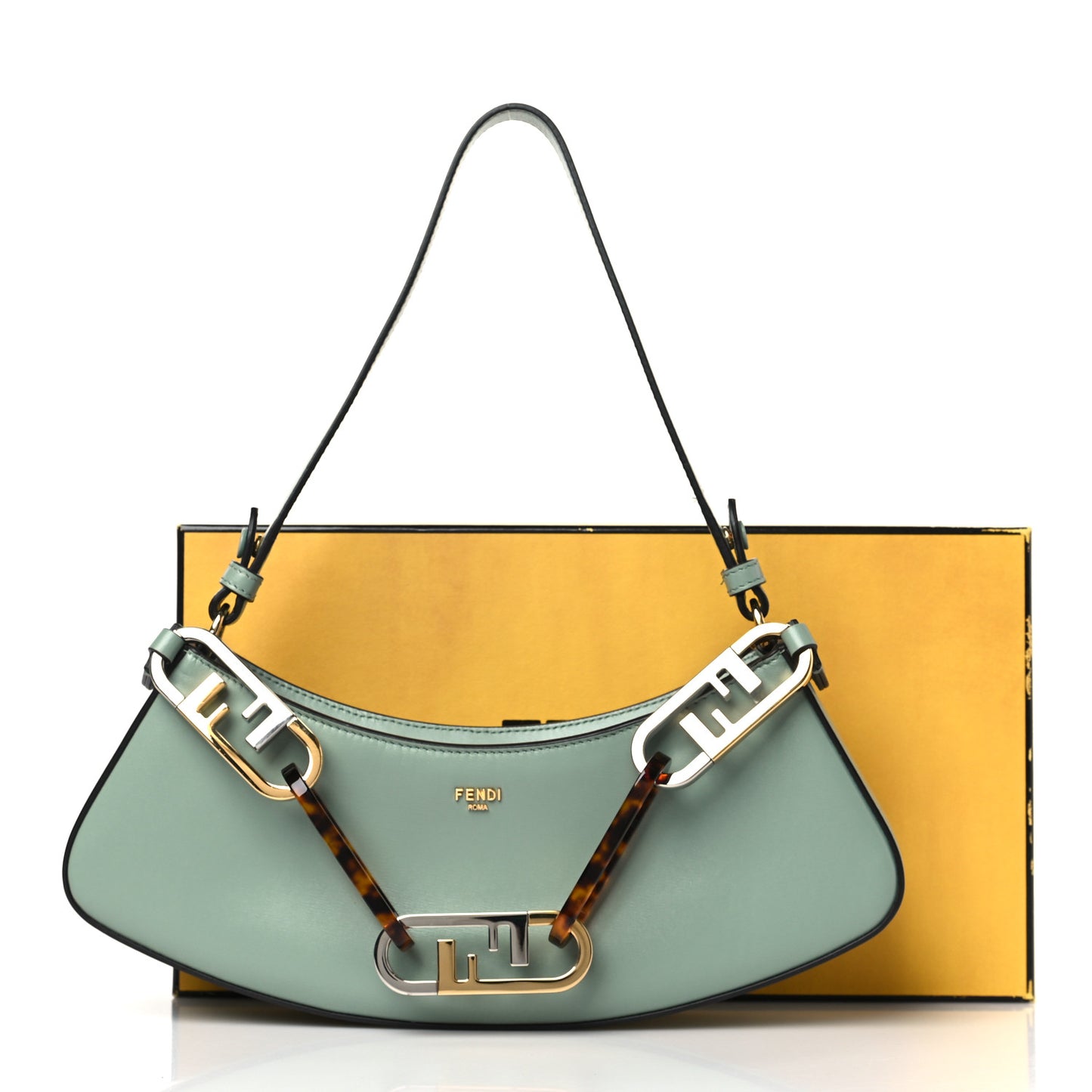 Vitello Palmellato Fendi O'Lock Swing Menta