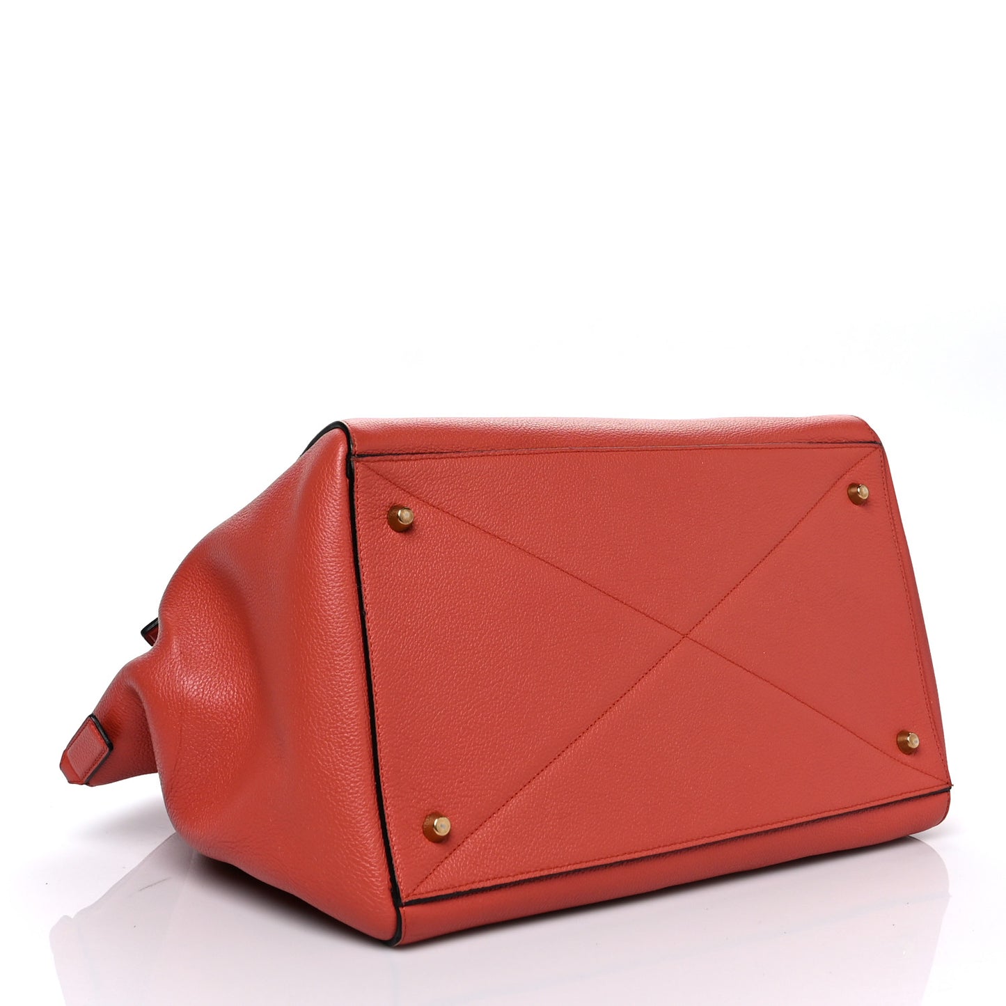 Textured Calfskin Large Incognito Satchel Orange
