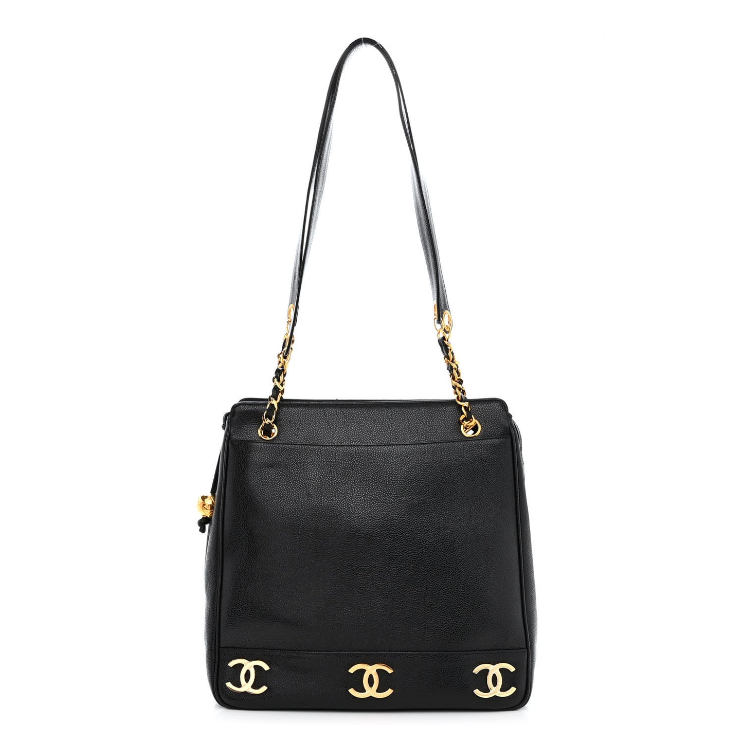 Caviar CC Shoulder Bag Black