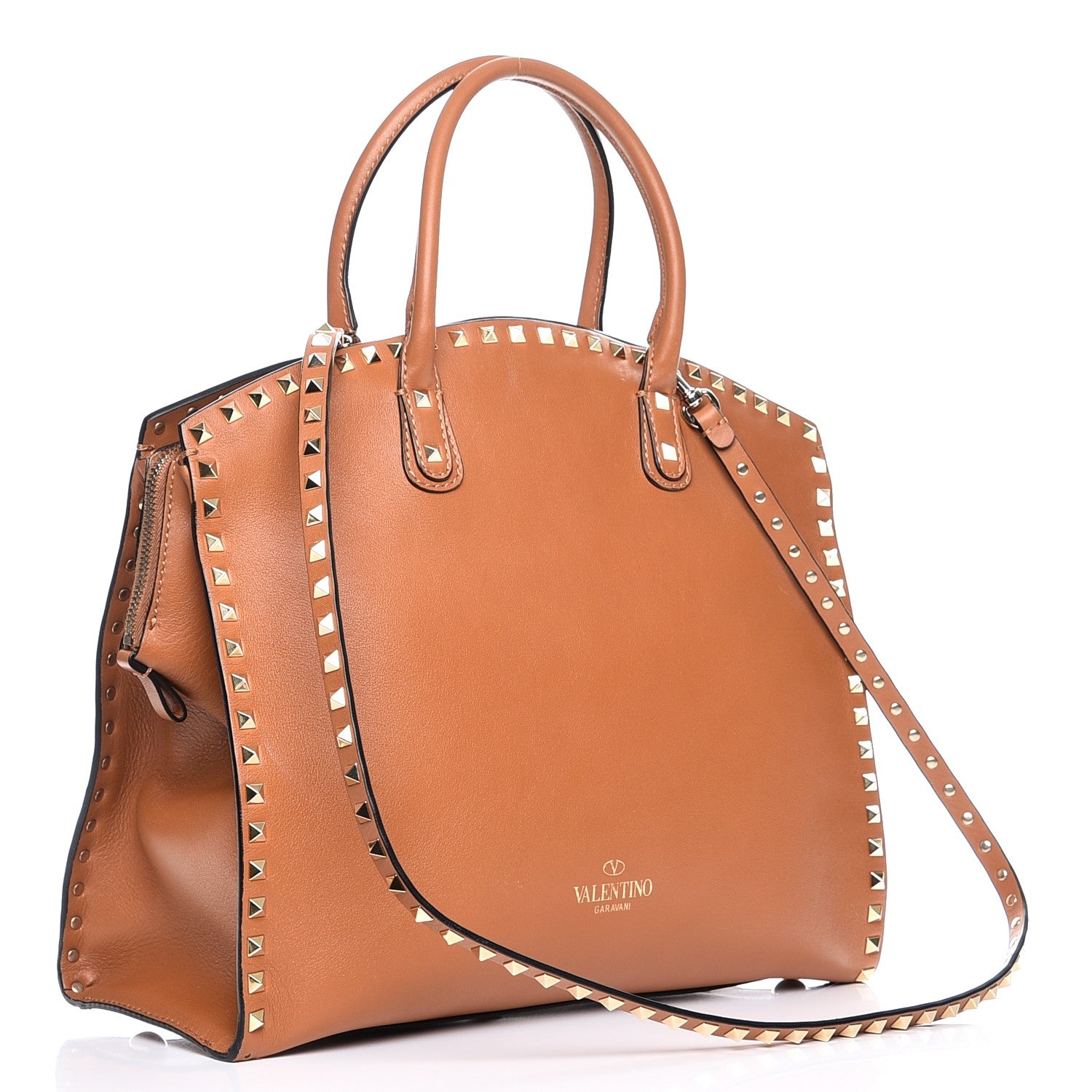 Valentino Garavani Vitello Rockstud Dome Shopper Light Cuir 4 of 9