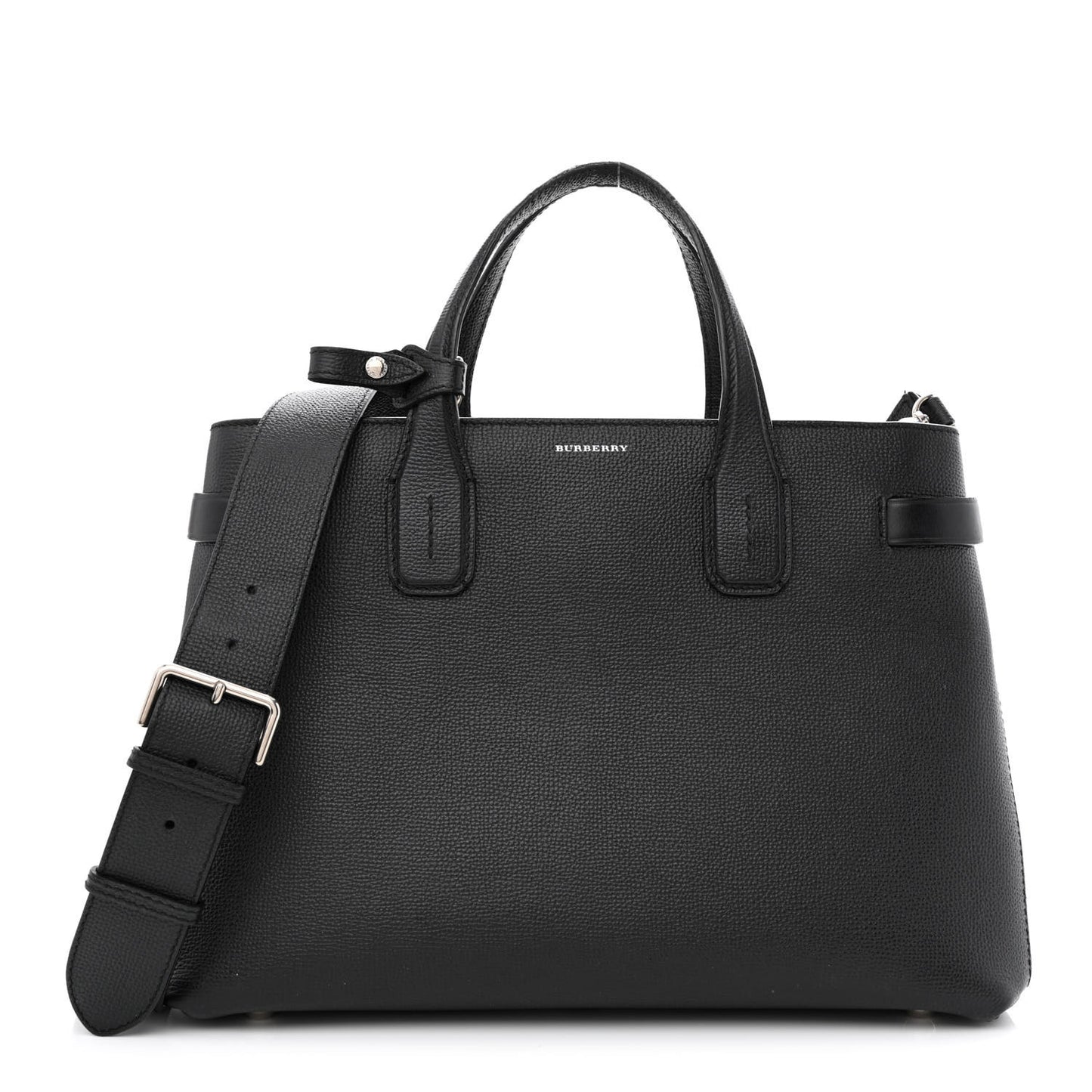 Derby Calfskin Vintage Check Medium Banner Tote Black