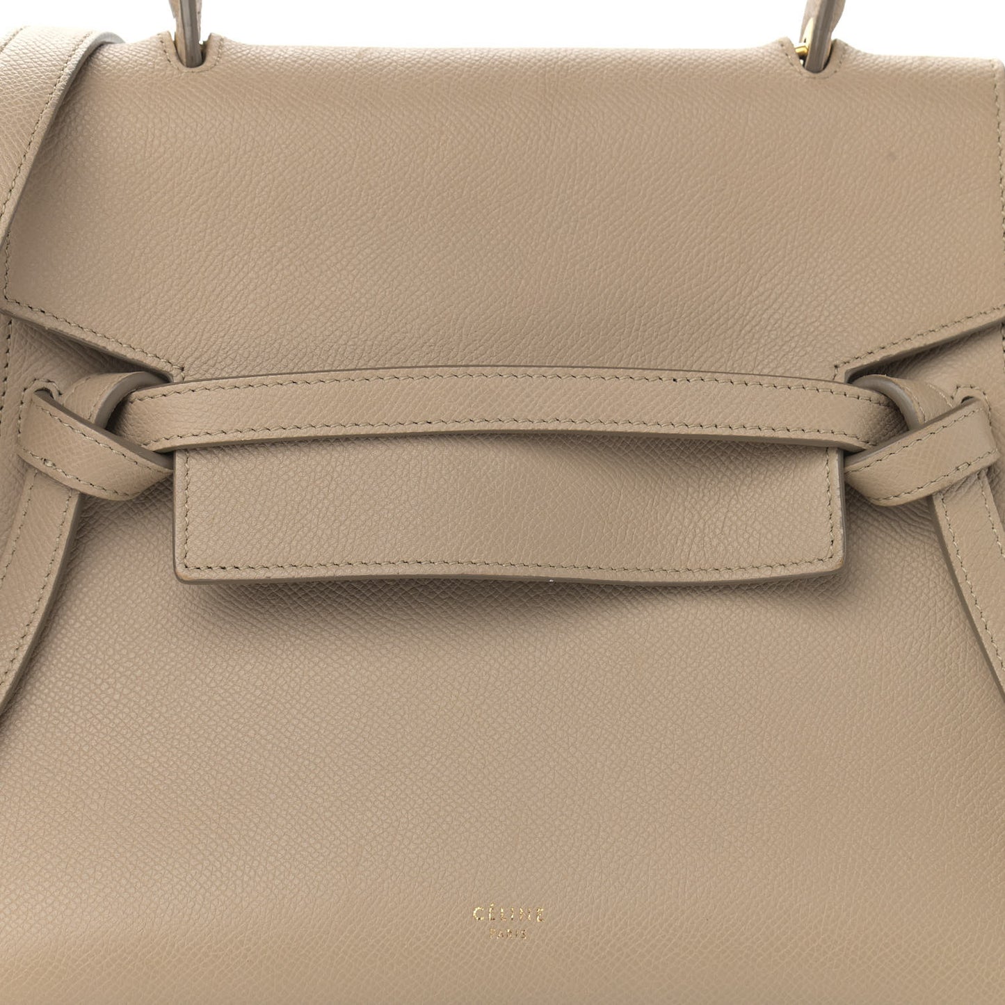 Grained Calfskin Micro Belt Bag Light Taupe