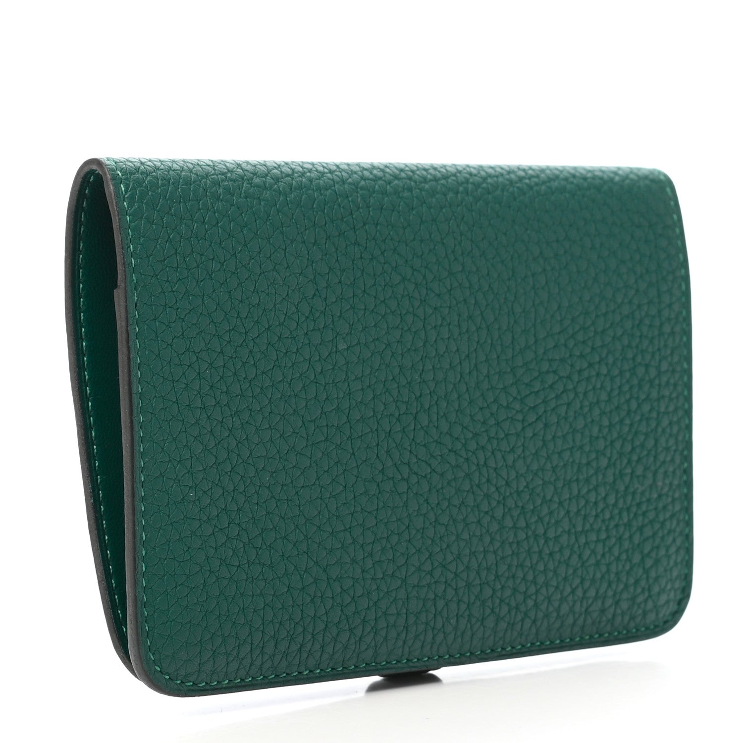 Hermes Togo Dogon Compact Wallet Malachite 3 of 8