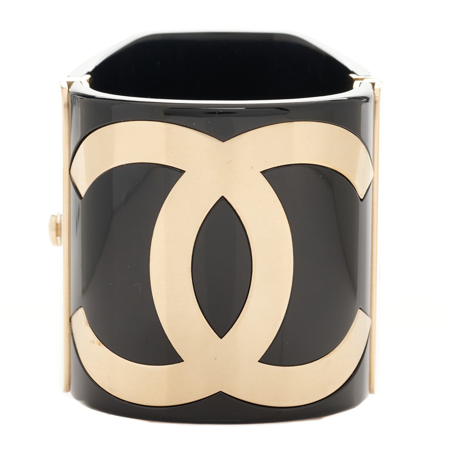 Resin CC Cuff Bracelet Golden Black