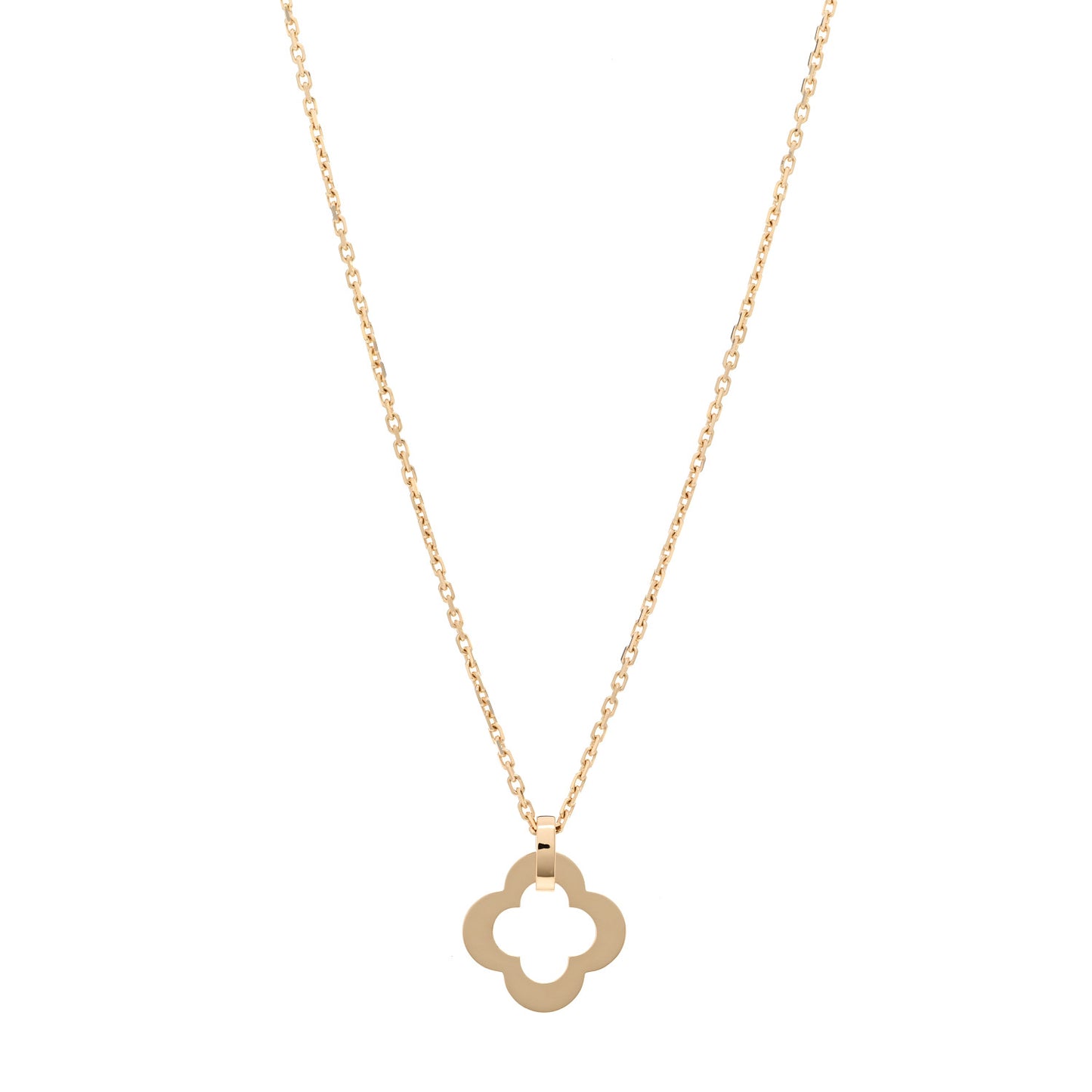 18K Yellow Gold Byzantine Alhambra Pendant Necklace