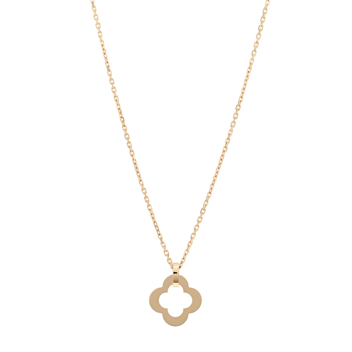 Van Cleef & Arpels 18K Yellow Gold Byzantine Alhambra Pendant Necklace 1 of 5