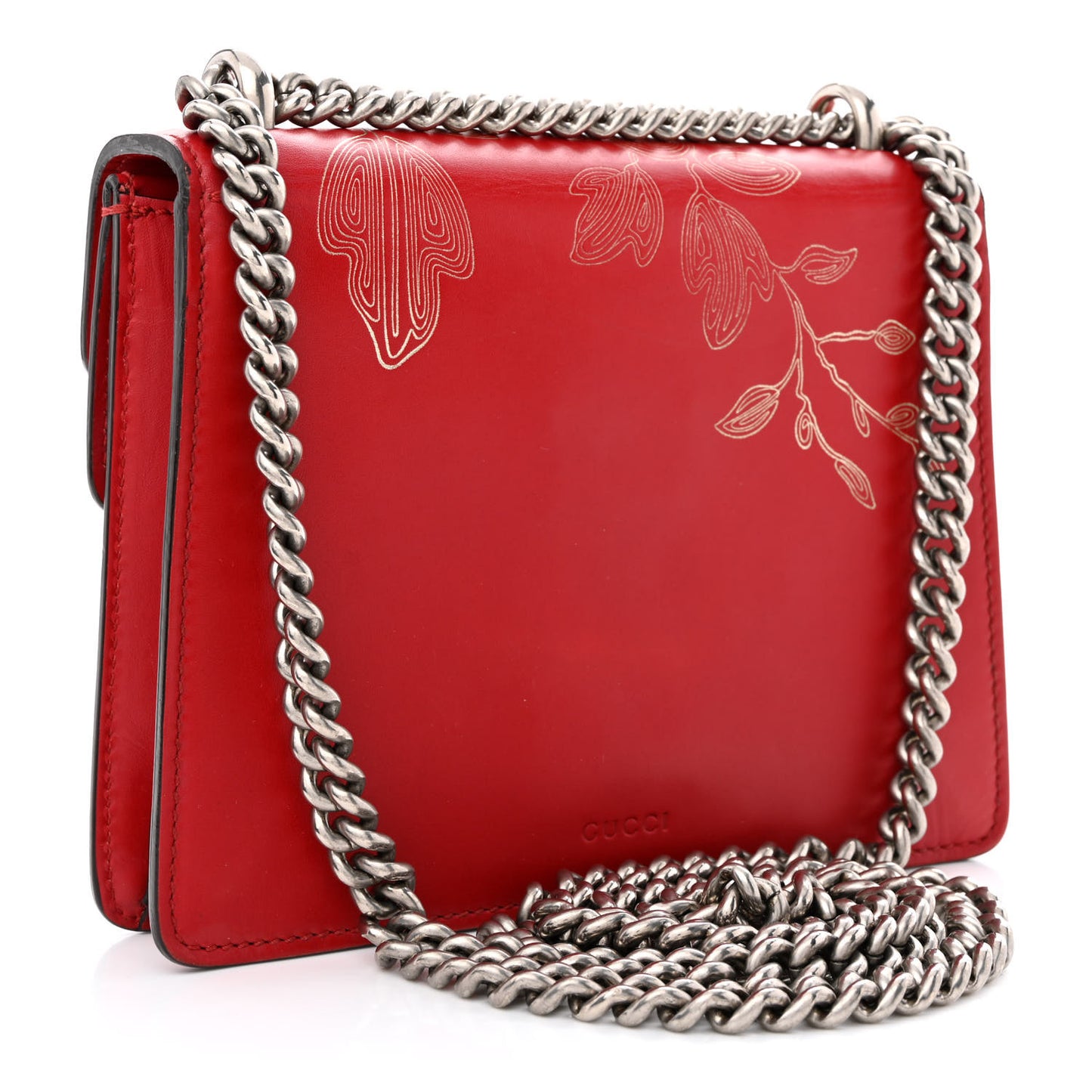 Calfskin Chinese New Year Mini Dionysus Shoulder Bag Hibiscus Red
