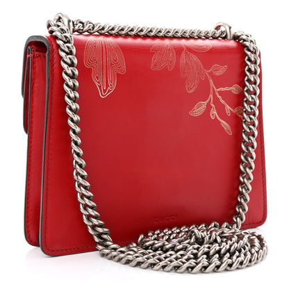 Gucci Calfskin Chinese New Year Mini Dionysus Shoulder Bag Hibiscus Red 3 of 11