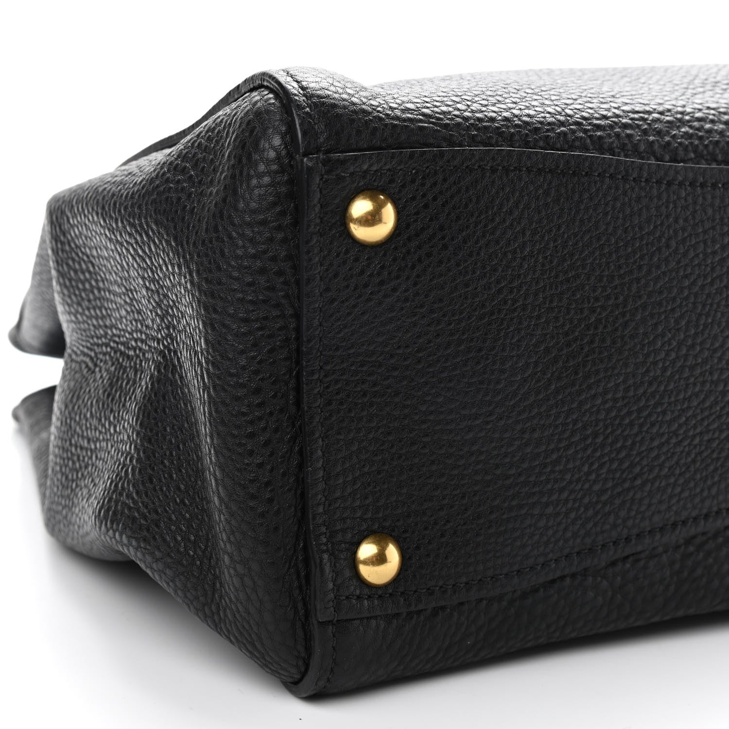 Miu Miu Goatskin Madras Tote Black 10 of 10