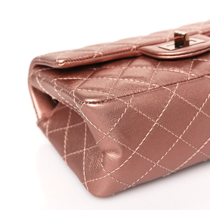 Chanel Metallic Grained Calfskin Quilted 2.55 Reissue Mini Flap Copper Pink 8 of 9
