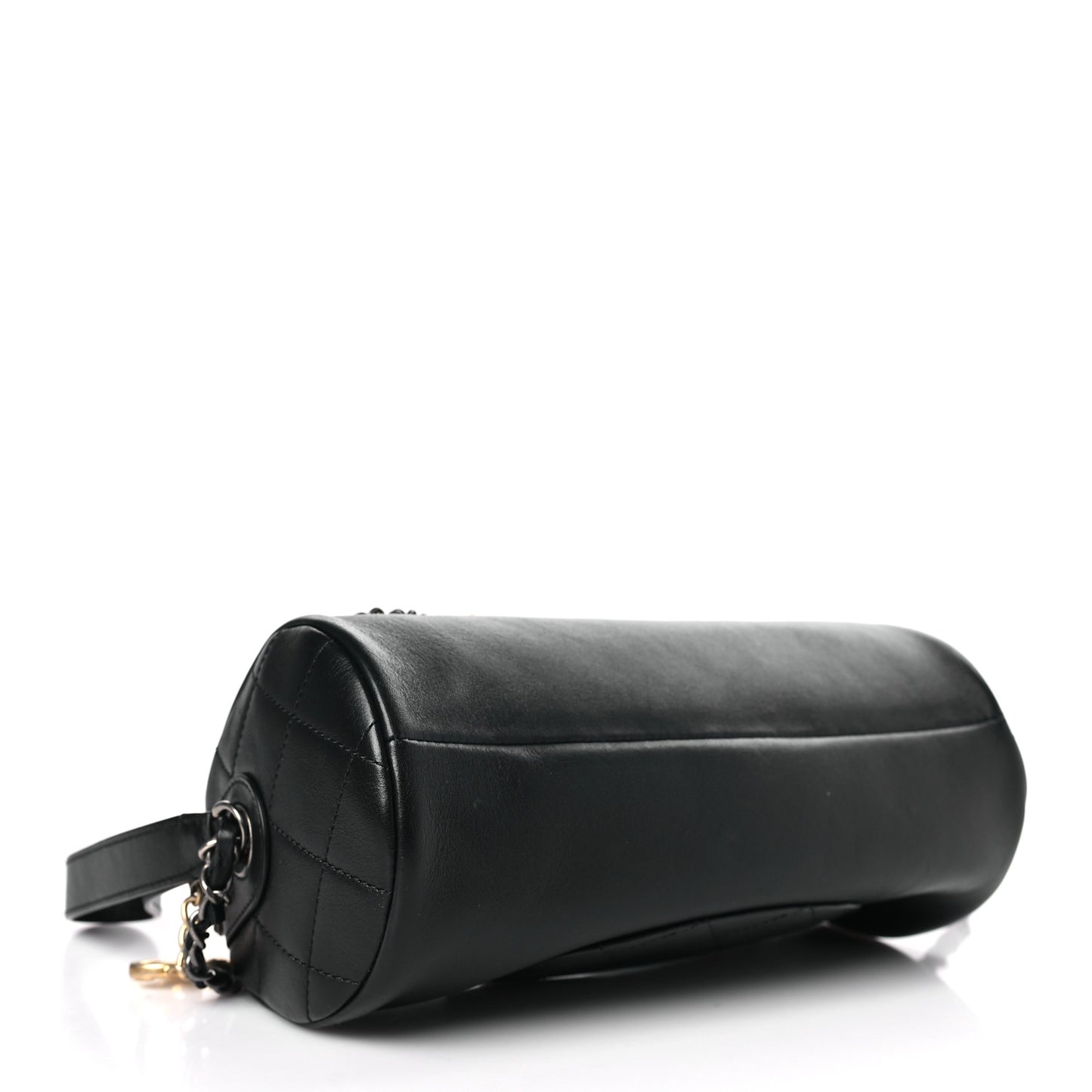 Calfskin Chain 20s Signature Bowling Bag Black