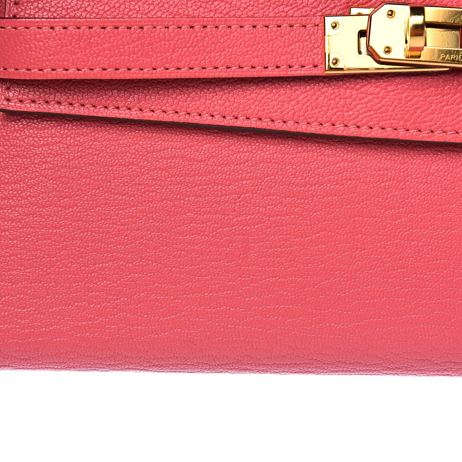 Hermes Chevre Mysore Kelly Longue Wallet Rose Lipstick 8 of 9