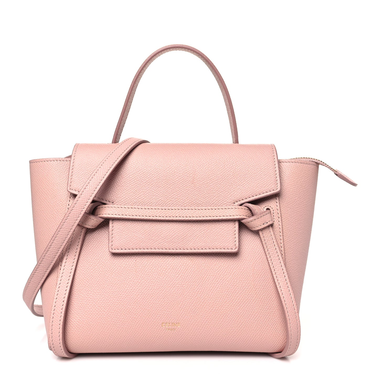 Grained Calfskin Nano Belt Bag Vintage Pink