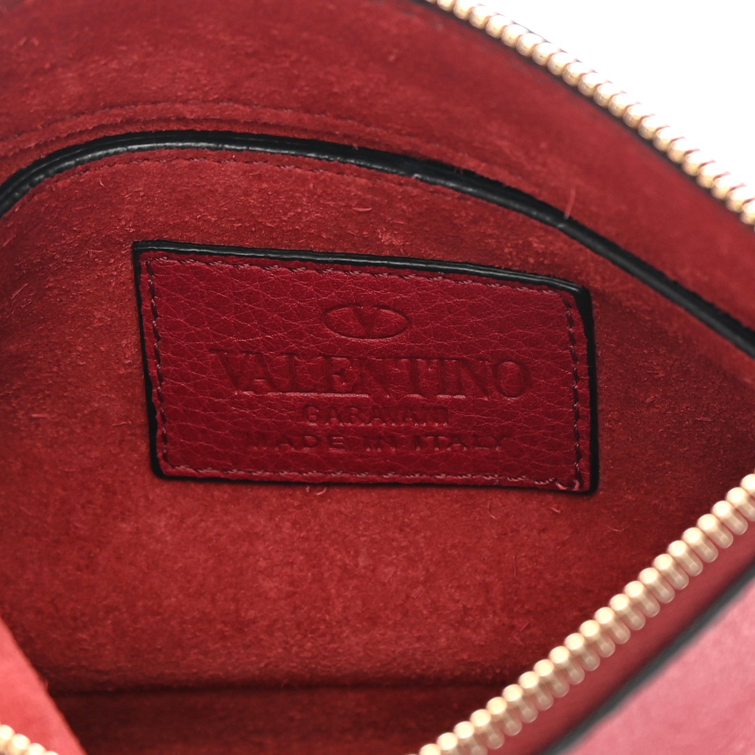 Valentino Garavani Grained Calfskin C-Rockee Sagittarius Fringe Clutch Scarlet 6 of 15
