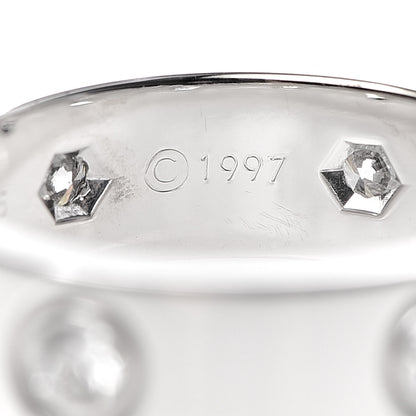 Cartier 18K White Gold 6 Diamond 5.5mm LOVE Ring 50 5.25 5 of 6