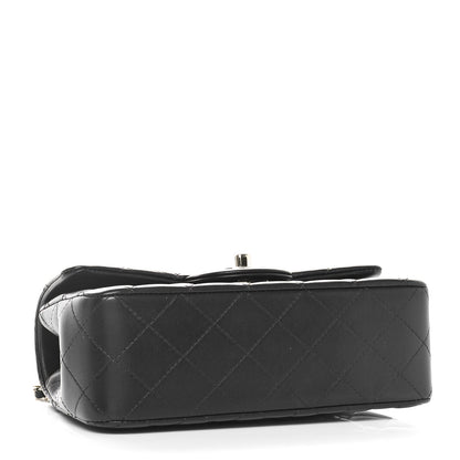 Chanel Lambskin Quilted Mini Top Handle Rectangular Flap Black 4 of 11