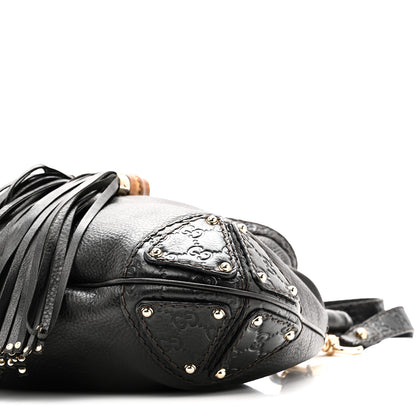 Gucci Calfskin Medium Indy Top Handle Hobo Black 10 of 10