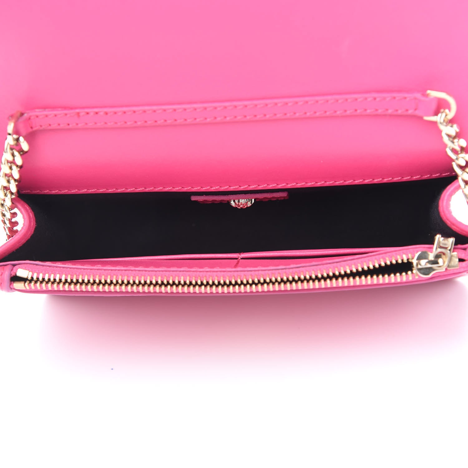 Versace Grained Calfskin Palazzo Chain Evening Bag Pink 4 of 9