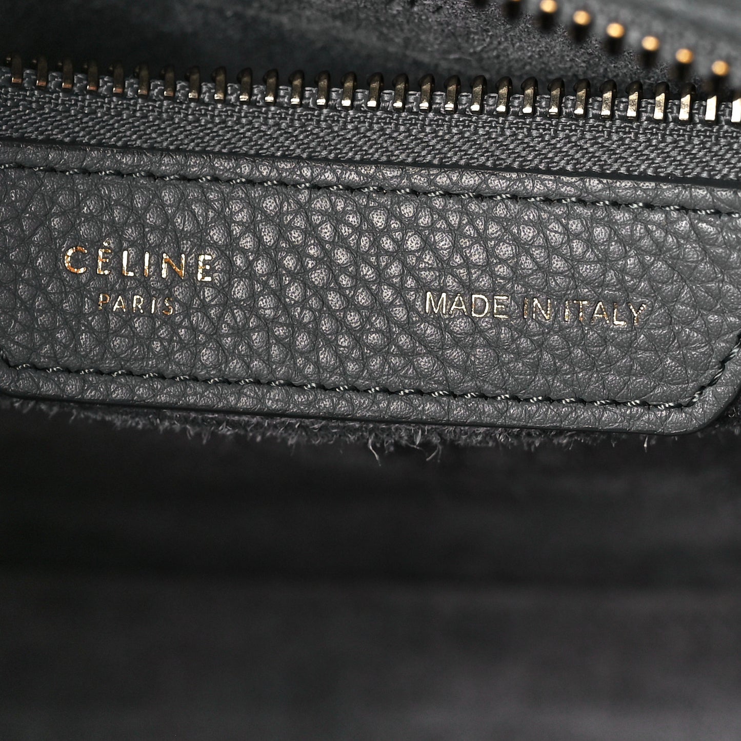 Baby Drummed Calfskin Micro Luggage Kohl
