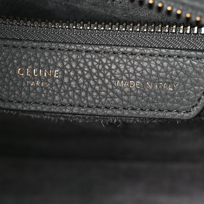 Celine Baby Drummed Calfskin Micro Luggage Kohl 6 of 12