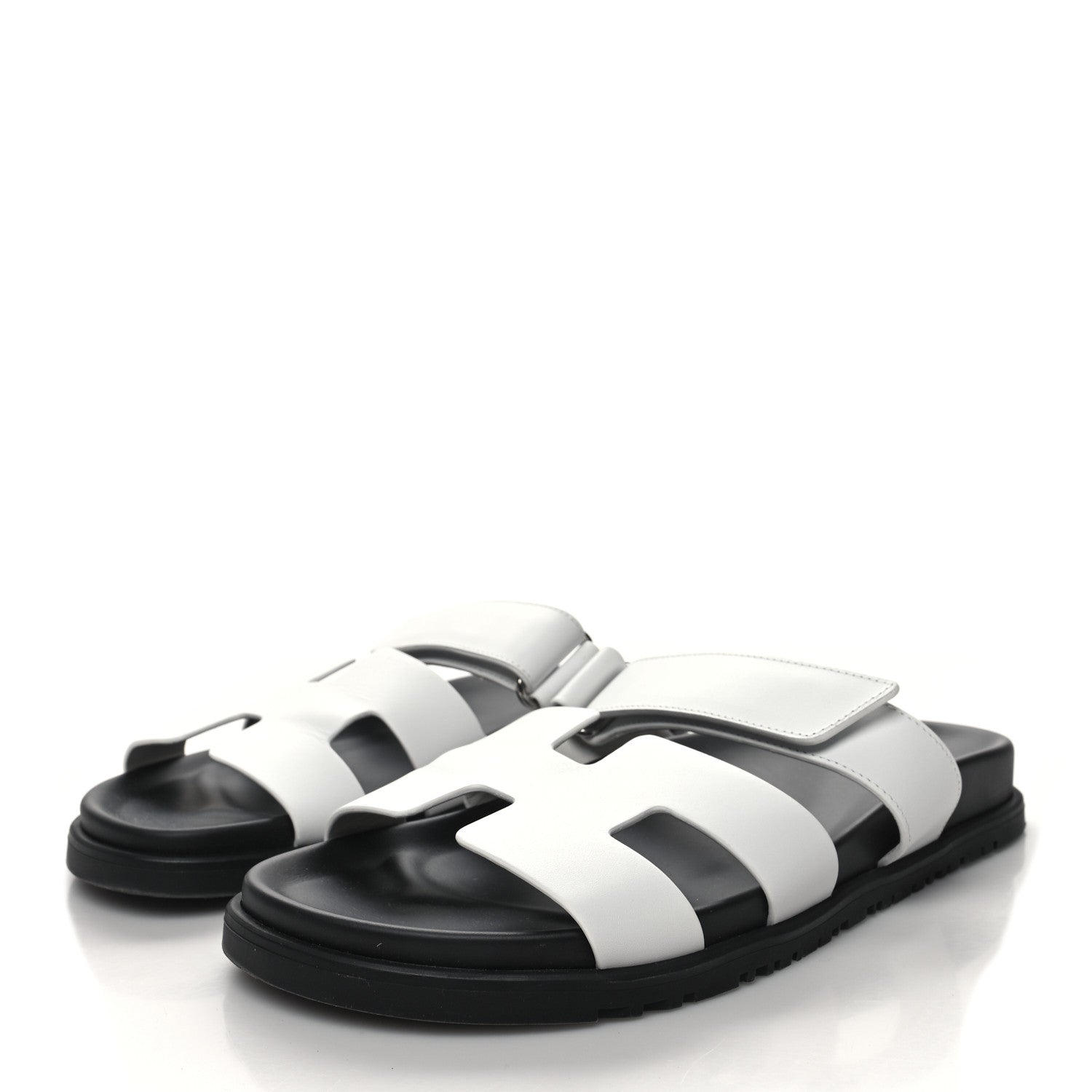 Hermes Calfskin Womens Chypre Sandals 40 White 3 of 8