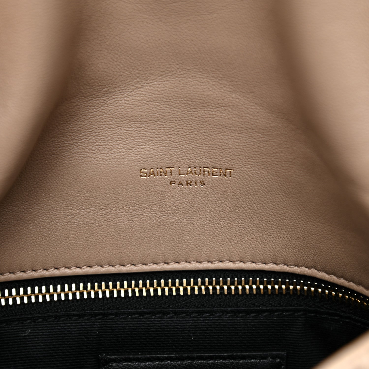 Saint Laurent Lambskin Quilted Toy Loulou Puffer Monogram Chain Satchel Nude Powder 6 of 9