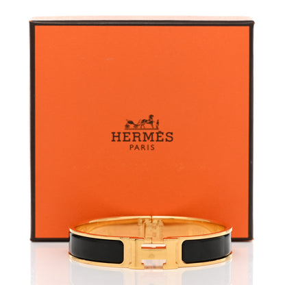 Hermes Enamel Narrow Clic Clac H Bracelet GM Black 5 of 5