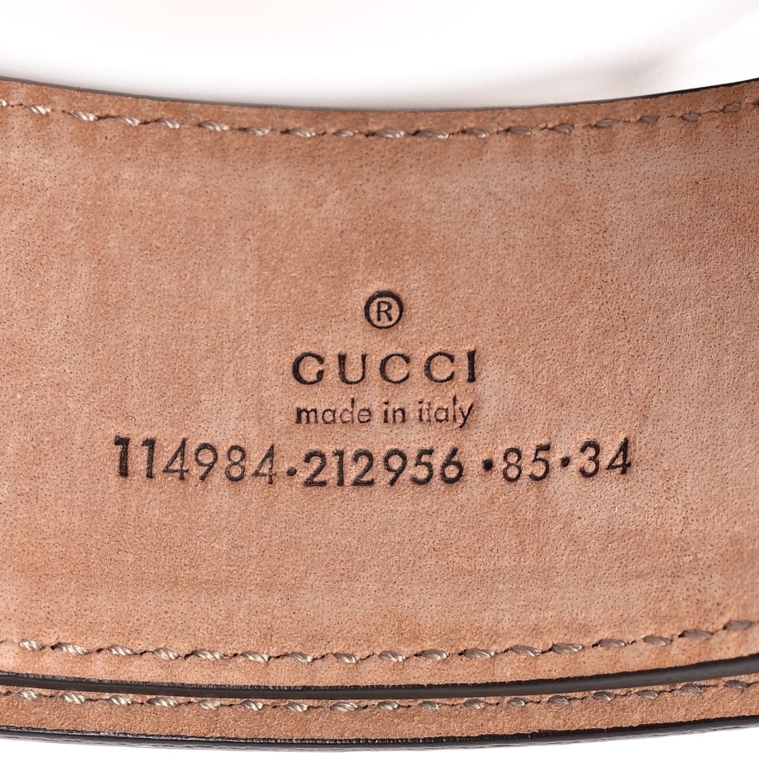 Gucci Calfskin Web Interlocking G Belt 85 34 Navy 3 of 4