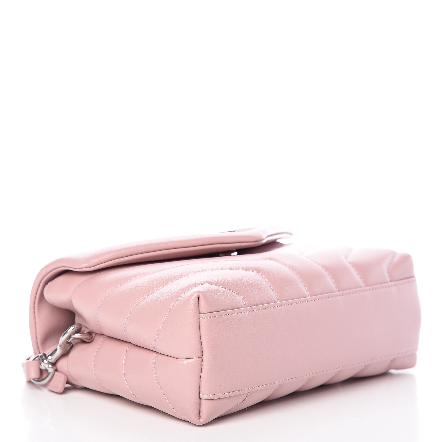 Saint Laurent Calfskin Y Quilted Monogram Toy Loulou Crossbody Bag Tender Pink 4 of 11