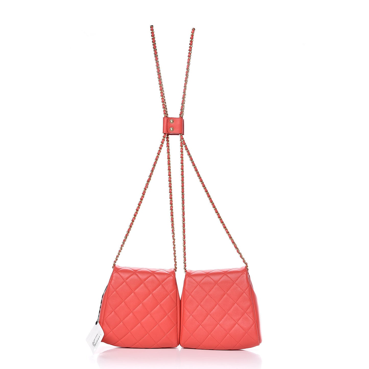 Lambskin Quilted Side-Packs Red