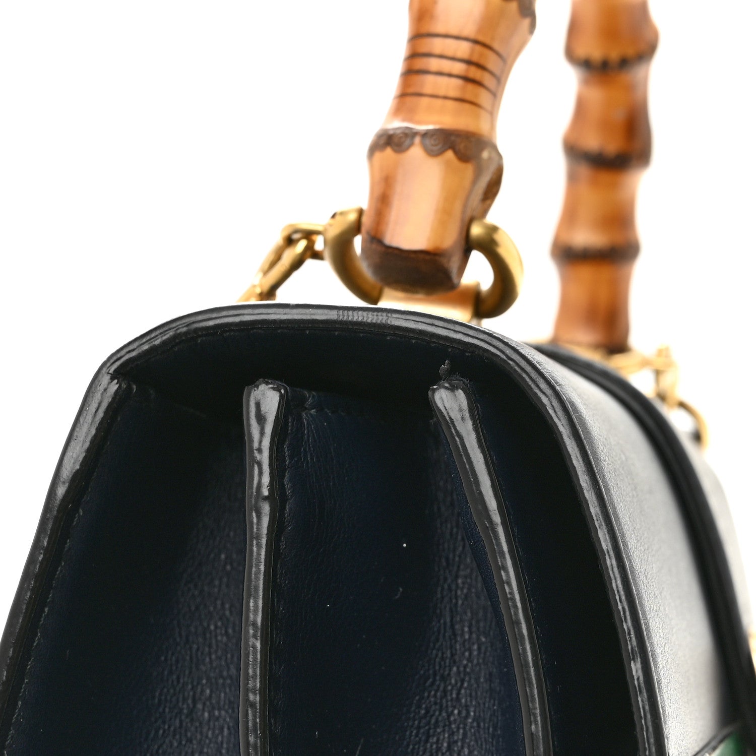 Gucci Moon Calfskin Bamboo Web Medium Dionysus Top Handle Bag Blue Emerald Hibiscus Red 13 of 13