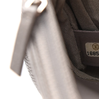 Chanel Caviar Half Moon Wallet On Chain WOC Light Grey 8 of 11