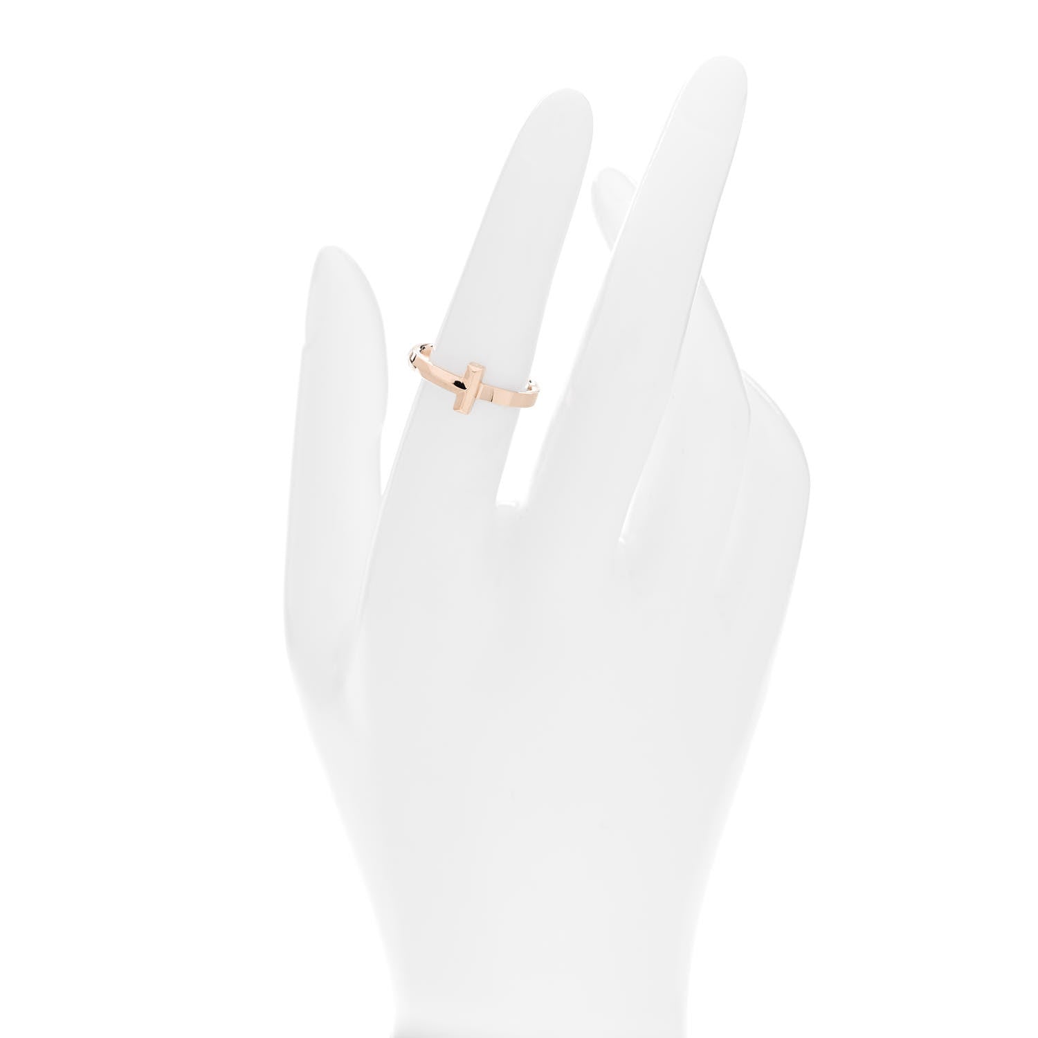 Tiffany 18K Rose Gold T T1 Ring 53 6.25 2 of 5