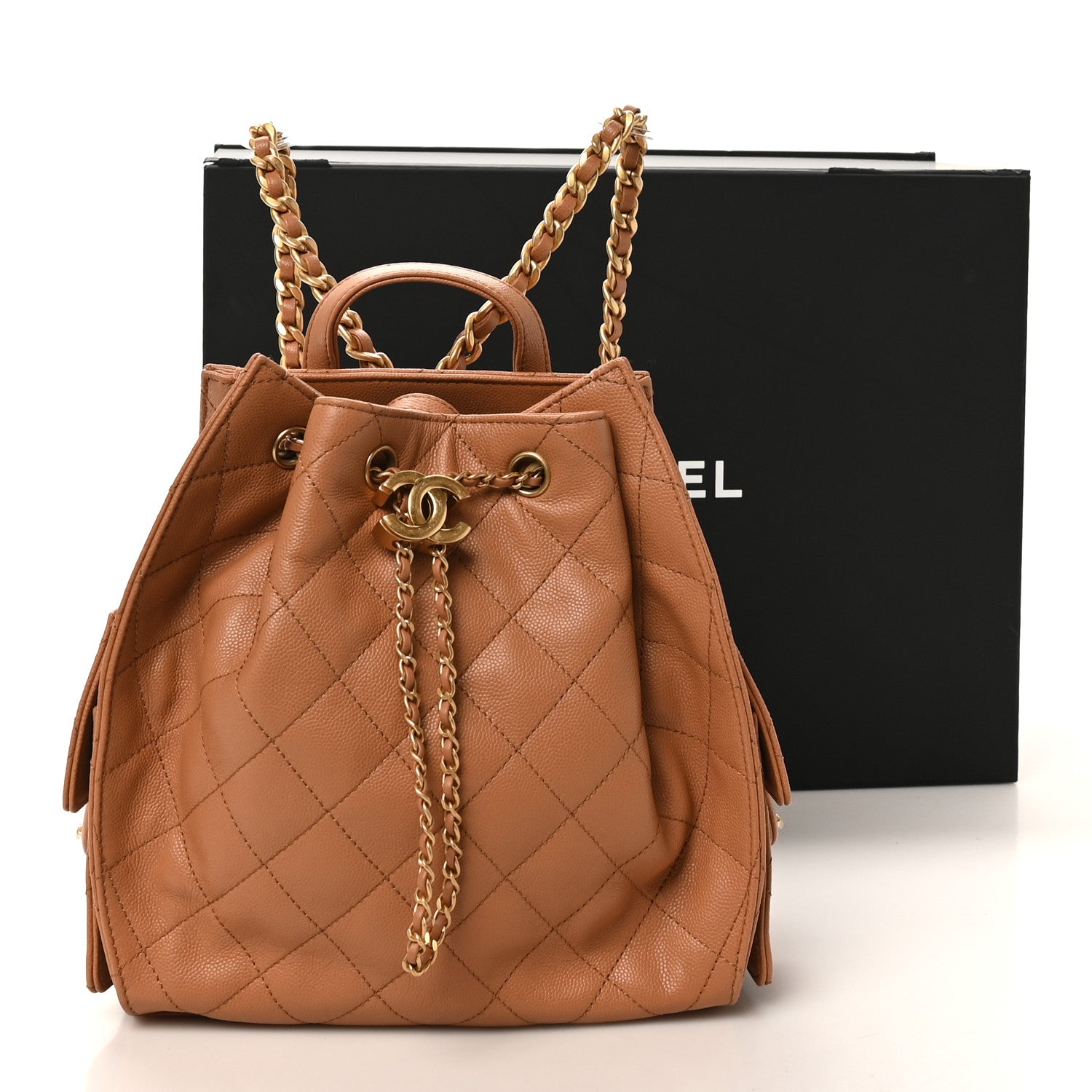 Chanel Caviar Quilted Medium Chanel 25 Backpack Brown 11 of 11