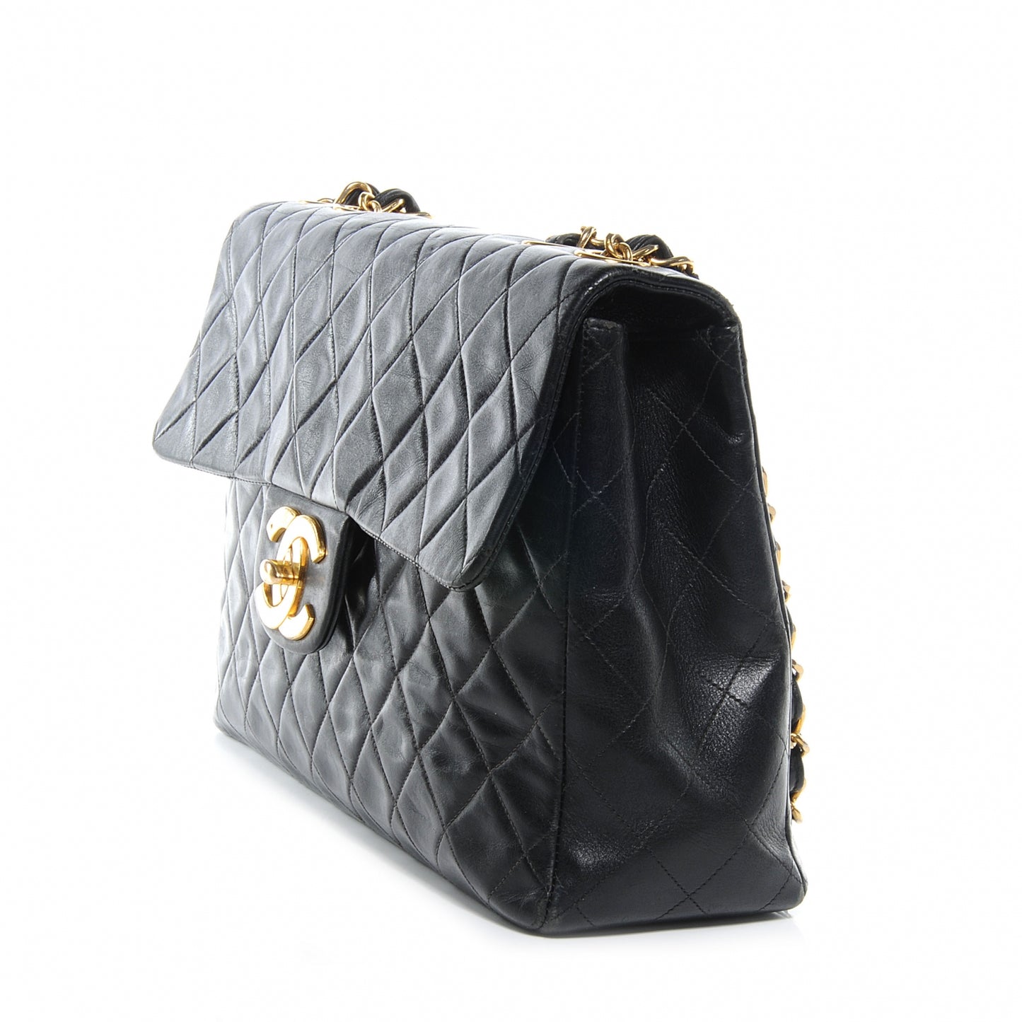 Lambskin XL Jumbo Flap Black