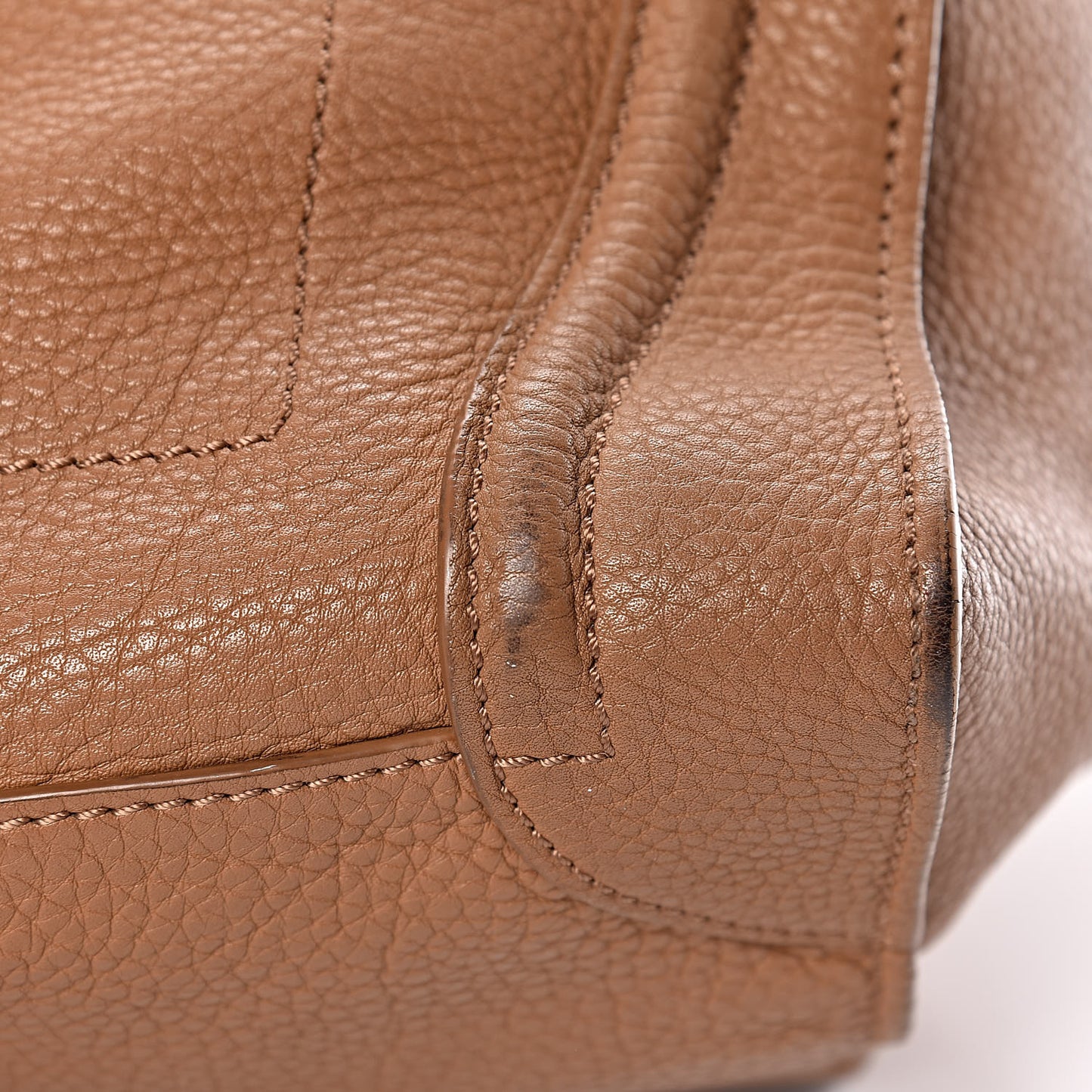 Pebbled Calfskin Mini Luggage Camel