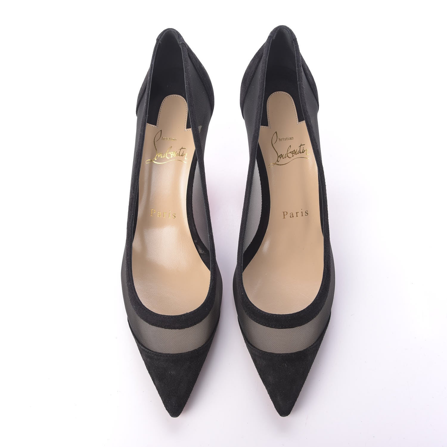 Christian Louboutin Veau Velours Rete Galativi 70 Pumps 37 Black 6 of 10