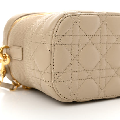 Christian Dior Lambskin Cannage Small Diortravel Vanity Case Light Beige 9 of 10