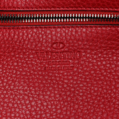 Valentino Garavani Pebbled Calfskin Medium Rockstud Tote Rosso Valentino 10 of 14