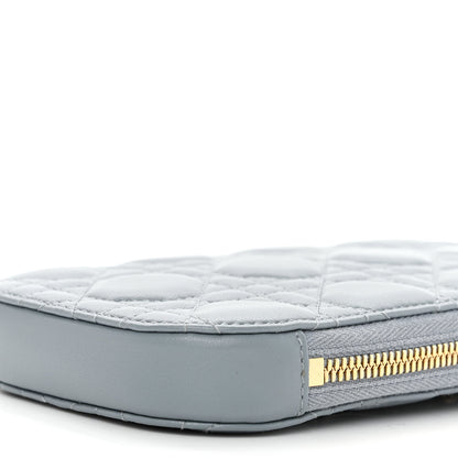Christian Dior Lambskin Cannage Lady Dior Phone Holder Cloud Blue 9 of 9