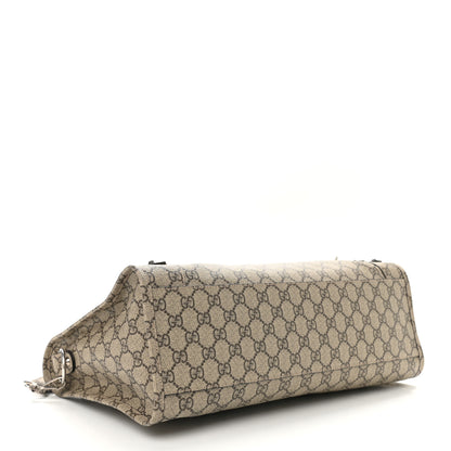 Balenciaga X GUCCI GG Supreme Monogram Neo Classic Silver Hardware City Beige Ebony 4 of 9