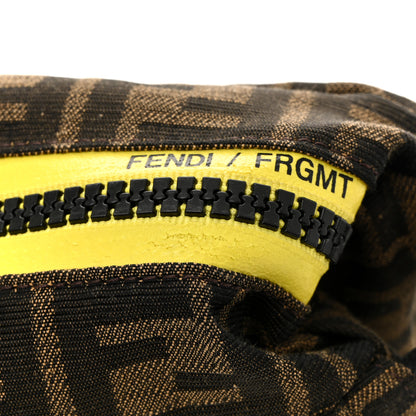 Fendi X FRGMT Fabric FF 1974 Embossed Belt Bag Tobacco Moro Black White 10 of 10