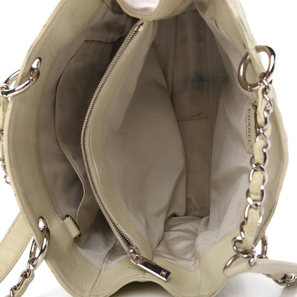 Chanel Caviar Quilted Grand Shopping Tote GST White 5 of 11